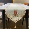 Christmas Table Flag Embroidered Candle Pattern Dining Table Tv Cabinet Long Tablecloth Table Flag