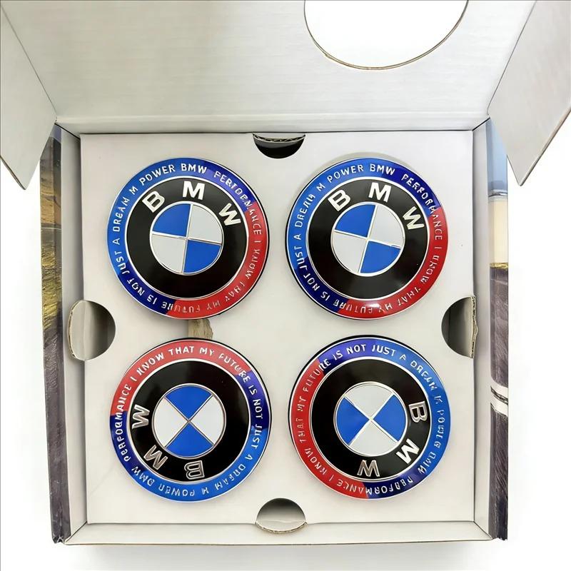 BVYD9 AAA 4pc 56/68mm 50th Anniversary Floating Wheel Center Caps For BMW G11 G12 G30 G31 G32 G08 G05 F46 F49 F39 F90 Auto Accessories