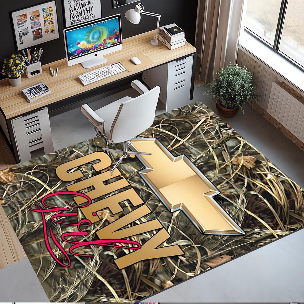 Chevrolet Printed Carpet, Rug for Office Chair Living Room Bedroom Kitchen Room Decor Gifts.