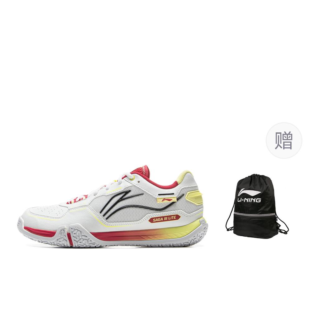 Li Ning Амортизирующие Нескользящие Износостойкие Низкие Бадминтонные Кроссовки Унисекс Серый Красный AYTV003-3
