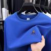 Мужская толстовка с круглым вырезом и флисовой подкладкой – Теплая, свободная и универсальная повседневная одежда для весны, осени и зимы.
