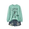Womens Casual Printed Pullover Sweatshirt - Fashionable All-match Long Sleeve Top