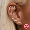 S925 стерлингового серебра мода капли воды опал конский глаз плоское дно пирсинг ногти женские универсальные серьги-гвоздики ушные косточки