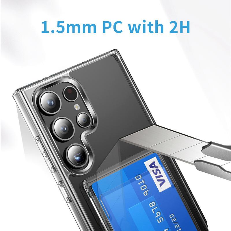 Подходит для Samsung S24 Ultra Прозрачный чехол для мобильного телефона TpuS25 Акриловый S22 Карта S23 Защитный чехол NOTE20