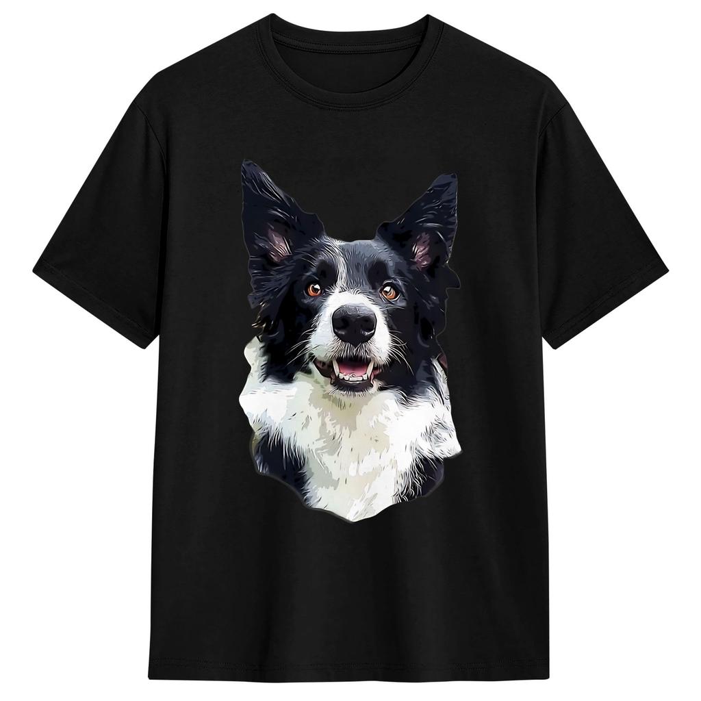 Boxer Head Cotton T Shirt For Men Summer  Y2K Retro TShirts Crew Neck Hip Hop Tees Big Size Print Tops