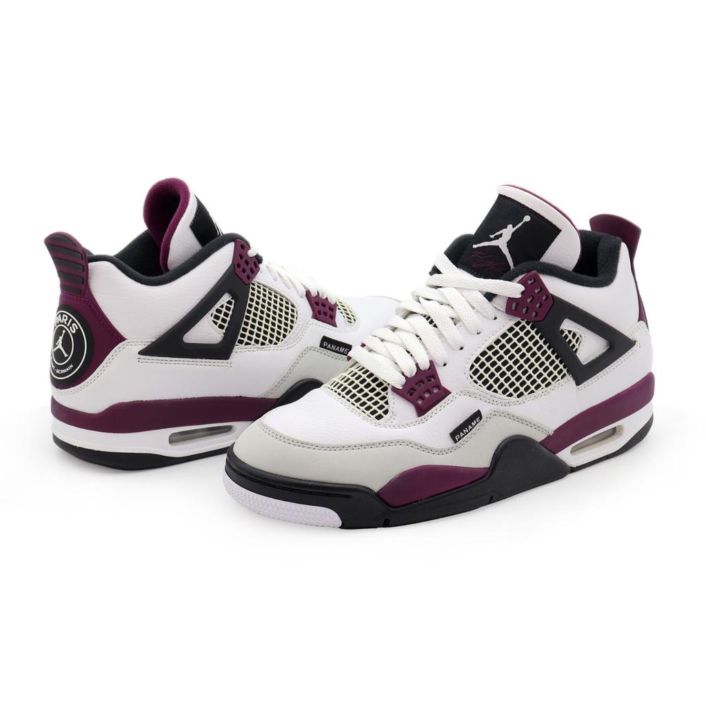 CZ5624-100 Париж Сен-Жермен ПСЖ Nike Air Jordan 4 Retro Белый Бордовый Мужские