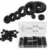 200pcs Wiring Blanking Grommet Rubber Gromets Open Closed Kit, Electrical Conductor Gasket Ring Set for Wire, Plug And Cable