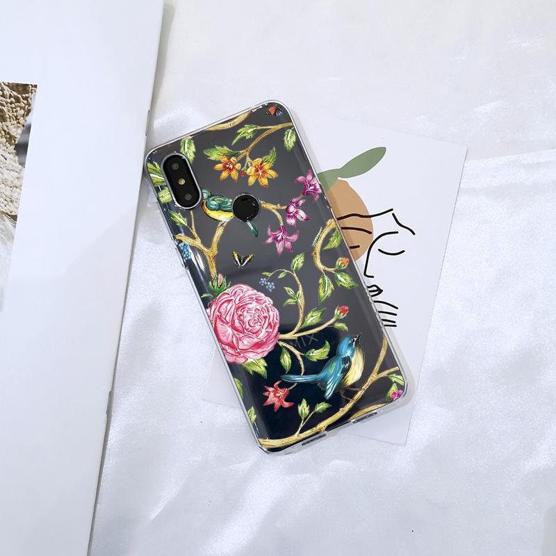 Мягкий силиконовый чехол для телефона для Xiaomi Mi Max Mix 1 2 2S 3, эстетичная задняя крышка с птицей и цветами, красивая птичка для Xiaomi Mi Note 1 2 3