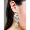 Silver Peacock Earrings