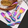 6pcs Matte Stainless Steel Cheese Knife Forks Set for Slicing Cutting Spreading Mini Butter Knives Dishwasher Safe