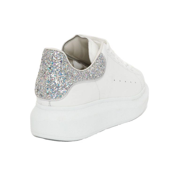 Alexander Mcqueen Кроссовки Оверсайз 'White Holo Silver' Женские 558945WHTQI9413