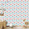 Starfish Wallpaper White and Coral for Living Room and Bedroom 50x1000