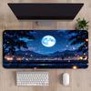Очень большой коврик для мыши с горным пейзажем и утолщенным краем с оверлоком для офисных столов