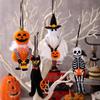 1-10PCS Halloween Hanging Decor Set Pumpkin Ghost Black Cat Skeleton Design for Home Wall Indoor Party Holiday Festival Decor