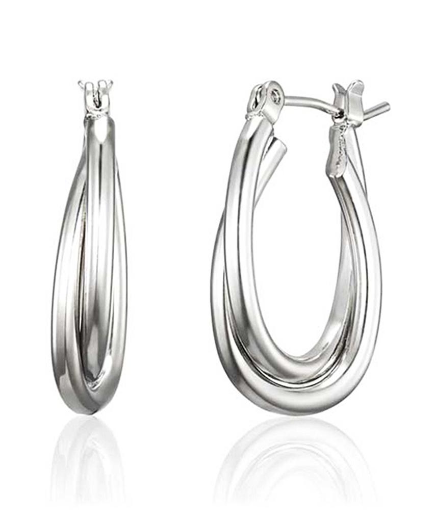 Geigerjewelry Большой Размер Узелок Линия Смелое Кольцо Серьги Gisvee152 (Булавка из серебра 925 пробы)