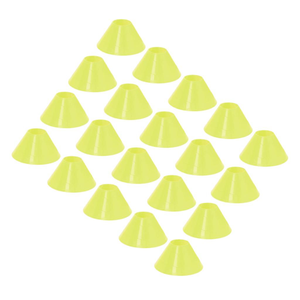 20PCS Football Training Markers Multifunction PE Soccer Training Disc Cone Set for Kids Novice