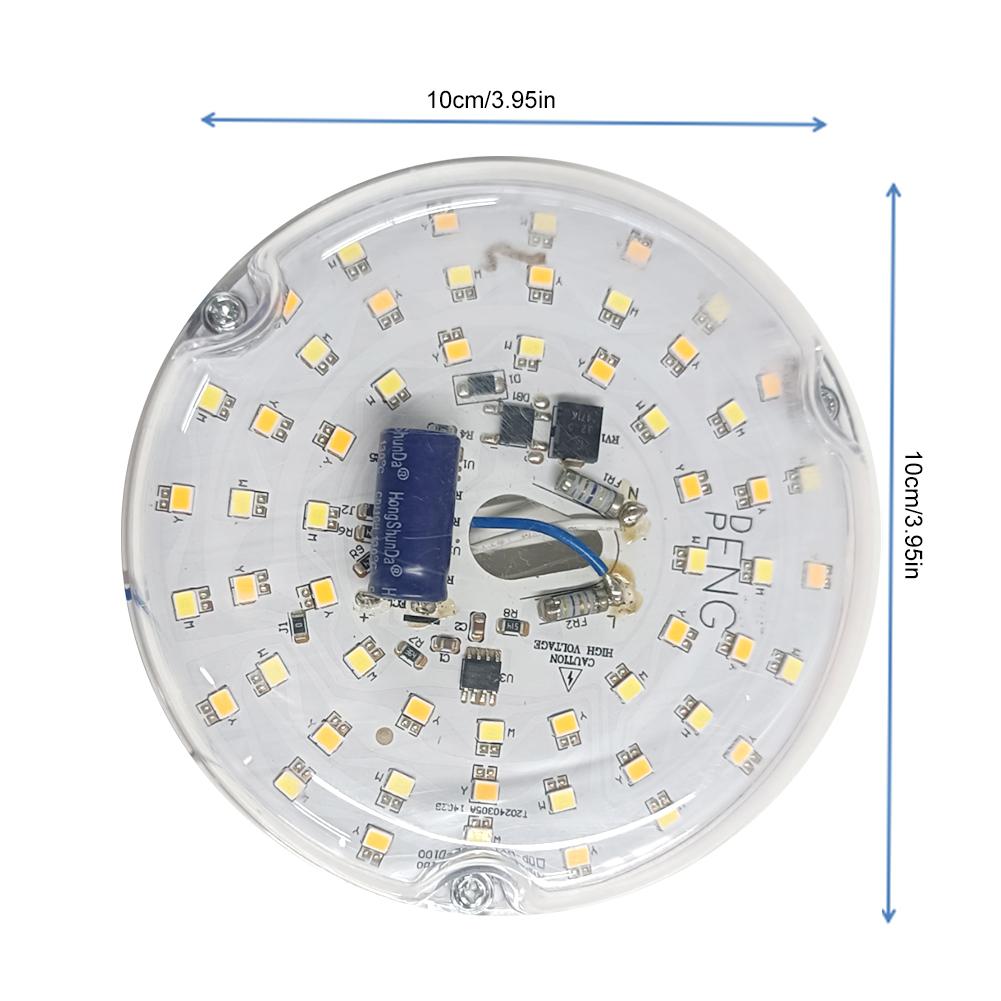 3.9/4.9/6.2 Inch 15/18/24W Ceiling Fan Light Retrofit Kit 110/220V Ceiling Fan Light Replacement Panel Pendant Light Round Panel