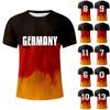 Мужская футболка с немецким принтом, мужской свободный повседневный топ с короткими рукавами