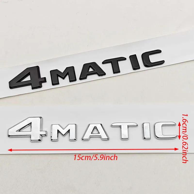 For Mercedes Benz 4MATIC Fender Side Badge Rear Trunk Emblem Decals ABS Car Styling Logo 4 MATIC Auto Sticker Accessories RV1