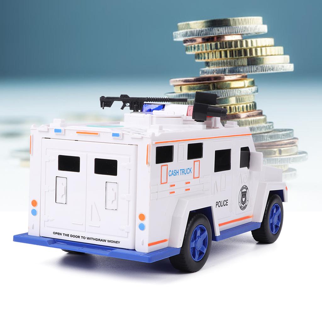 Инкассаторская касса с паролем отпечатков пальцев Электронная автоматическая коробка для хранения монет Белый