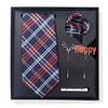 Подарочный набор галстука с цветочным узором пейсли: Включает галстук, нагрудный платок, запонки, бутоньерку и зажим для галстука в коробке из шести предметов