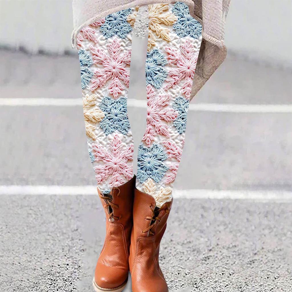 Женские брюки с рождественским принтом, эластичные, мягкие, повседневные, домашние, спальные брюки