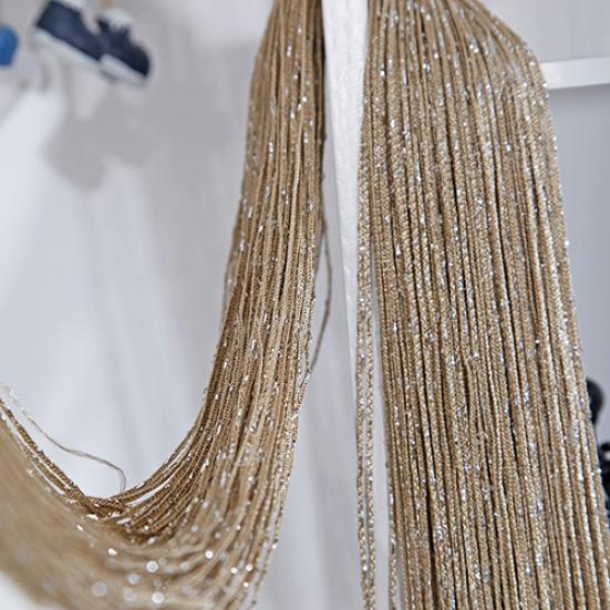 Дверная занавеска с плоской нитью, бахрома, оконная панель, перегородка, декор с кисточками