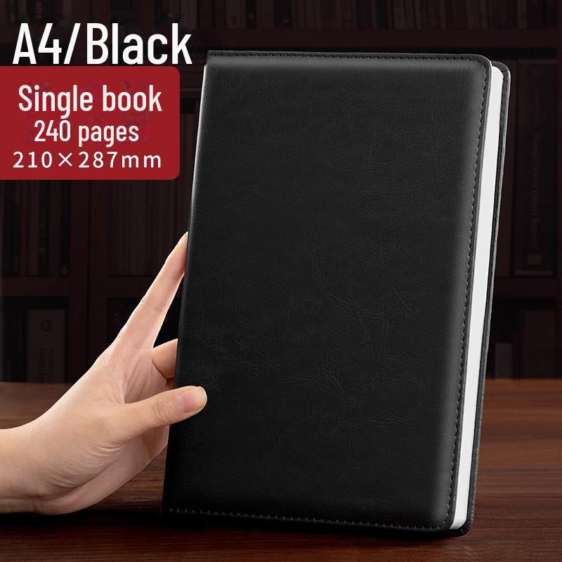 Супер толстый кожаный деловой блокнот с простым логотипом