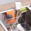 (SU)Adhesive Sponge Holder Brush Holder 2-in-1 Sink Caddy Stainless Steel WaterProof