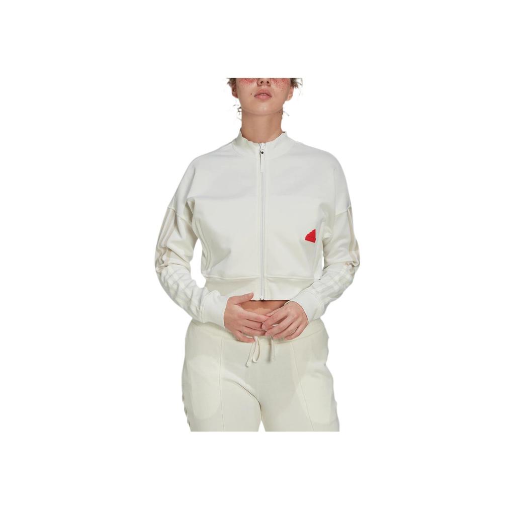 Adidas Сплошная цветная куртка на молнии с воротником-стойкой Женская куртка белая HM2859