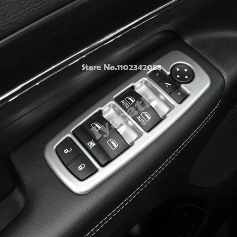 Для Jeep Grand Cherokee WK2 2014- АБС-хром рулевое колесо накладка на дверь кнопка стеклоподъемника коробка передач дефлектор кондиционера чехол на спинку сиденья