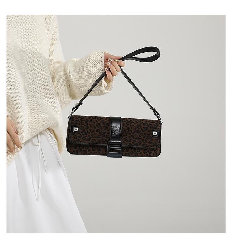 Сумка-мешок Niche с леопардовым принтом, модная ретро-сумка, незаменимая женская сумка через плечо для поездок на работу.