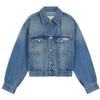 Ss25 American Vintage Classic Cotton Polo Denim Jacket Women Jackets Light-Blue 47B075G