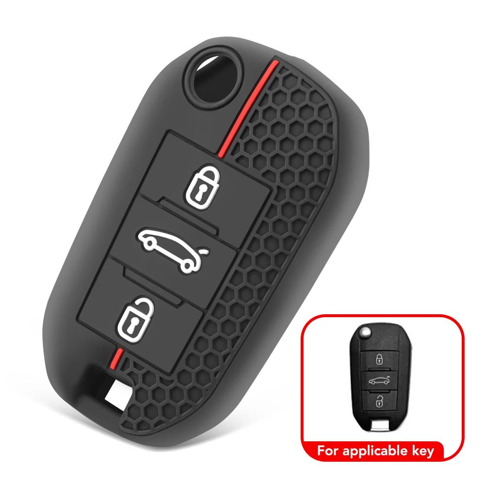 Силиконовый чехол для ключа Чехол для ключа автомобиля для Citroen C5 C3 C4 C8 Berlingo для Peugeot Partner Rifter 208 308 508 407 2008 3008 Expert