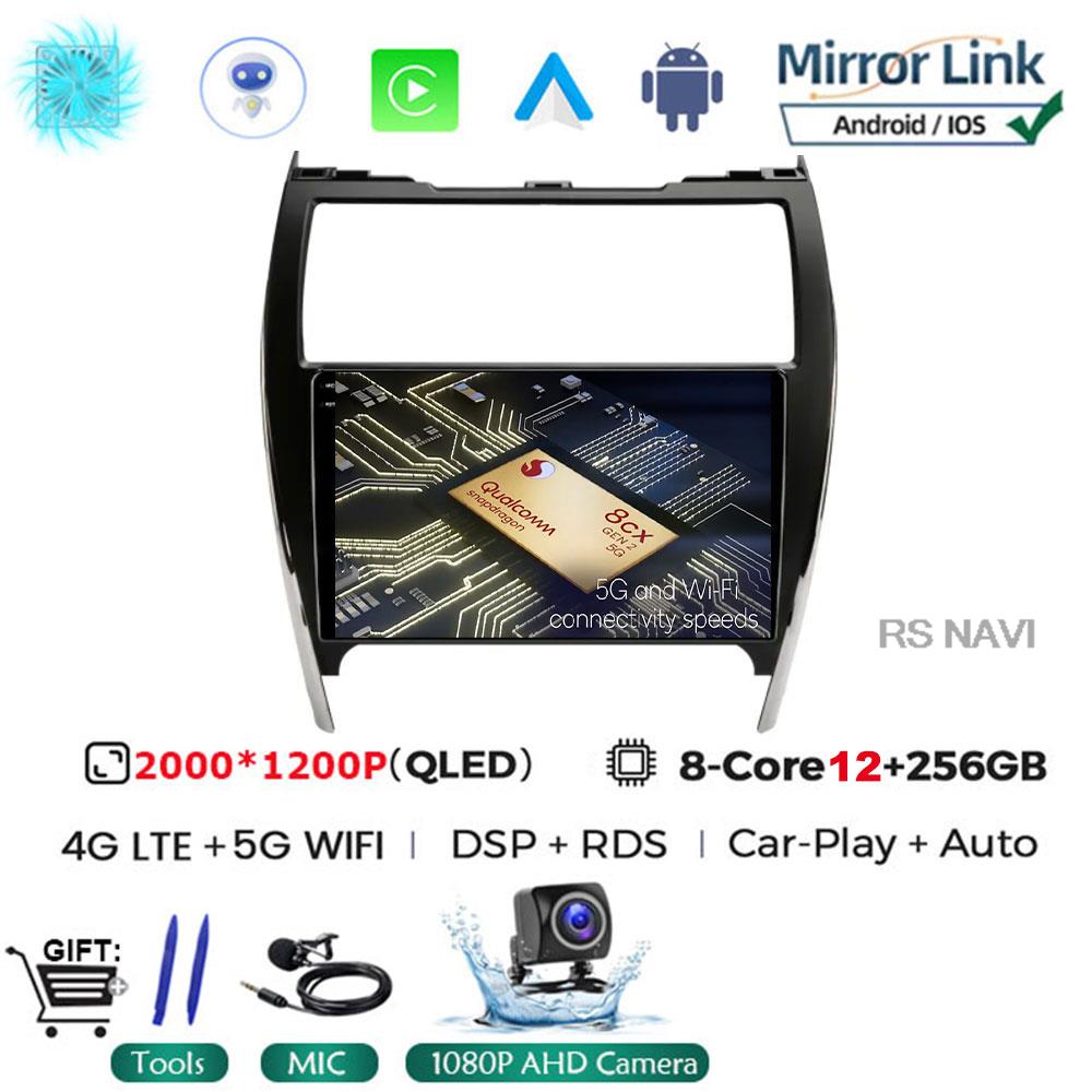 Android 16 Video Player For Toyota Camry 7 XV50 XV55 US Version 2012-2017 Car Radio Multimedia Qualcomm Carplay GPS Audio Auto