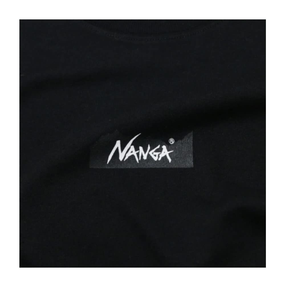 NANGA ECO HYBRID MT LOGO TEE Short Sleeve Size M T-Shirt, White,