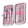 Nail Clipper 7Pcs Set Nail Scissors Grooming Travel Case Tools Manicure Pedicure Kit Ear Pick Tweezers Nail File For Women 7 In 1