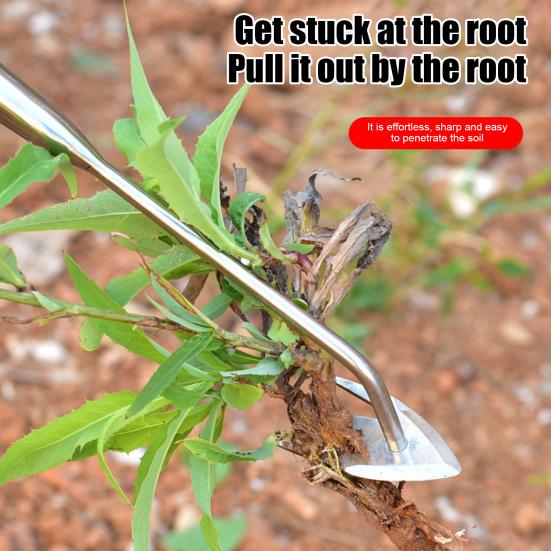 Садовый 3-зубчатый рыхлитель-корчеватель с длинной ручкой, сверхпрочный, для улицы, сада, газона