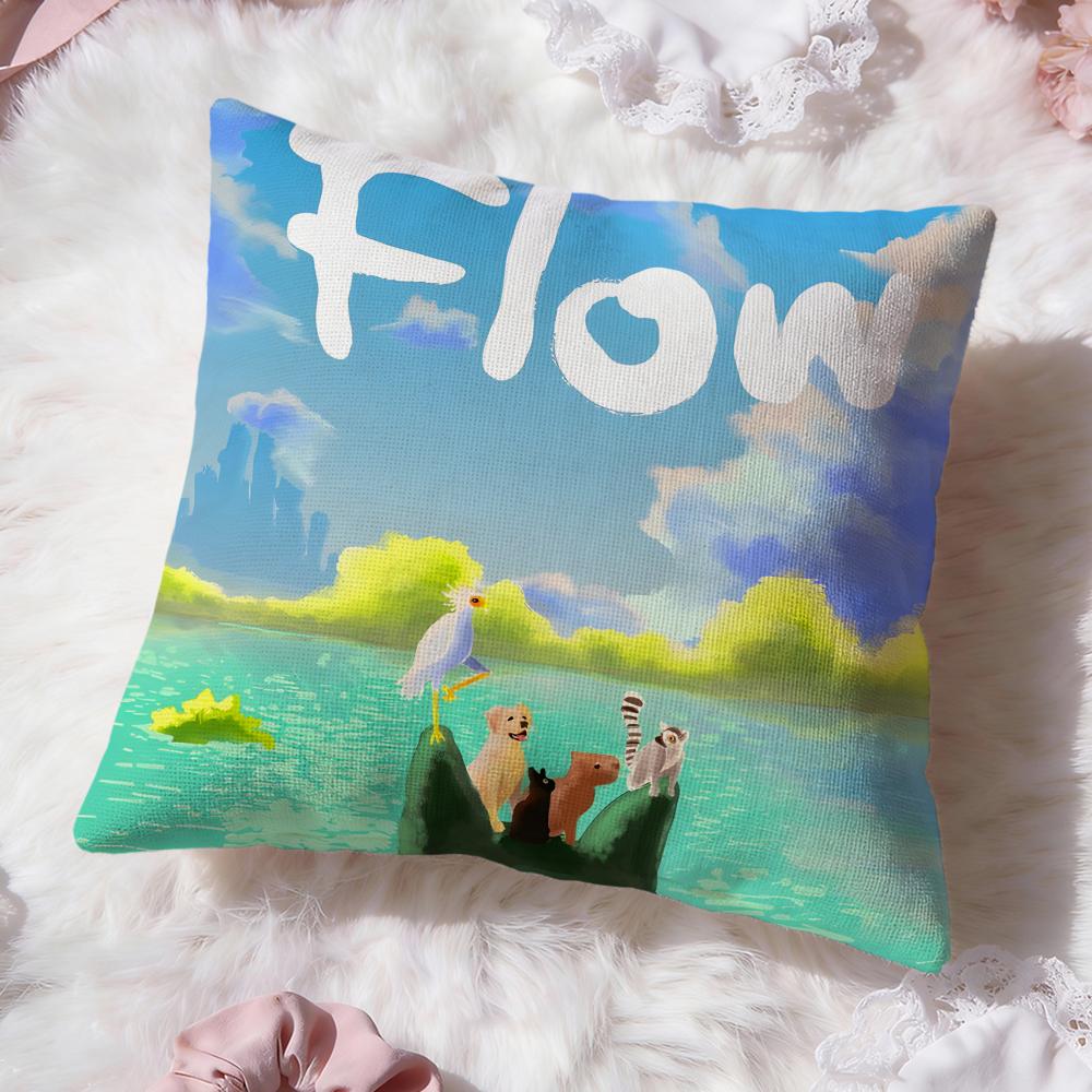 Cartoon movie F-Flow Cushion Cover Premium Comfort Reversible Pillow Cove -Two in One Design for Any Room & Car Interior