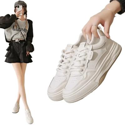 2024 Горячая Распродажа Женские Кроссовки На Массивной Подошве Воздухопроницаемая Сетка Кожаные Туфли На Платформе Со Шнуровкой Модные Кроссовки Толстая Подошва Обувь Для Женщин