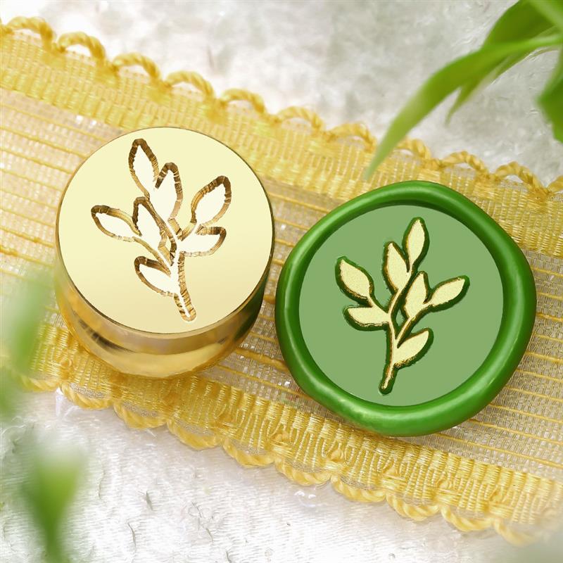 1.5cm Mini Plant Seal Stamp Leaf Rose DIY Sealing Wax Seal Decorative Greeting Cards/Invitations/Envelopes/Handbooks/Scrapbook