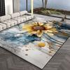 Modern Carpet Living Room 3D Flower Pattern Print Floor Mat Large  Bedroom Cloakroom Non-slip Rug Sofa Coffee Table Mat Washable