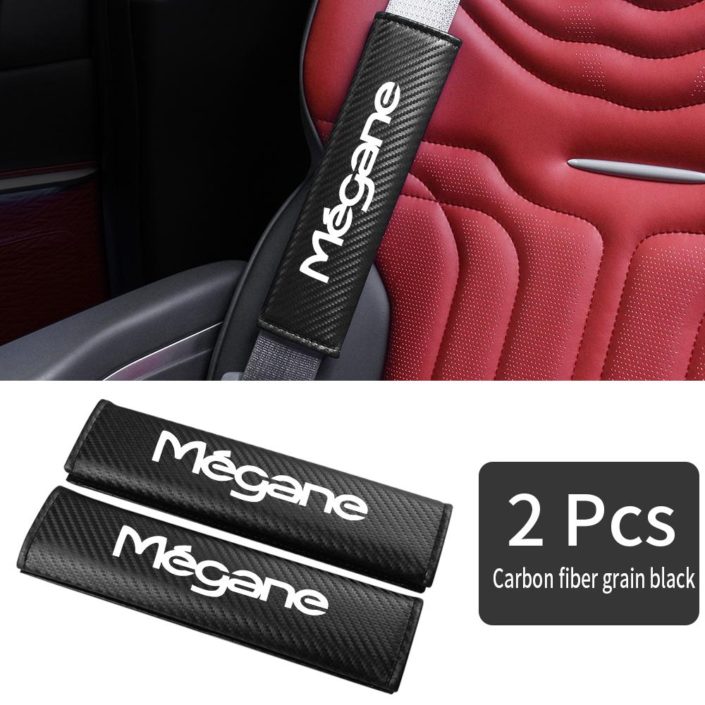 Car Seatbelt Shoulder Protector Cover Carbon Fiber Safety Belt Shoulder Cover Padding Pad For Renault MEGANE Auto Accessories