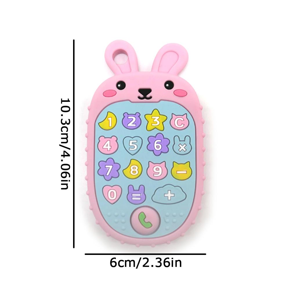 Новый прорезыватель для зубов в форме мобильного телефона Силиконовый прорезыватель Игрушка для прорезывания зубов Детская сенсорная развивающая игрушка Набор подарков для малыша