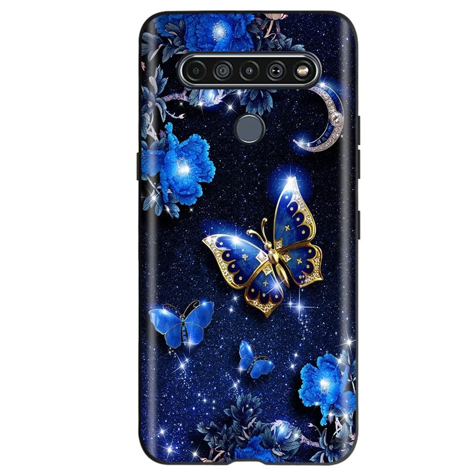 Чехол для LG K61 2020 Милый Кот Бабочка Мягкий Силиконовый Ударопрочный Чехол для Телефона Для LG K61 K 61 Fundas Case LGK61 Coque 6.53'' Shell