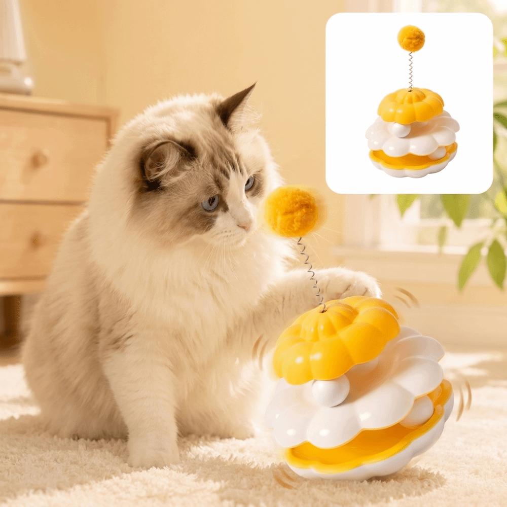 Пружинная игрушка Кошка Игрушка-вертушка Пластиковый опрокидыватель Игрушка для кошки Прочная самоиграющая игрушка для кошки Для дома