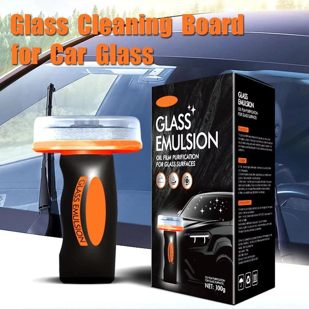 Car Glass Cleaner Gel Oil Film Remover Windshield Watermark Remover Anti-Fog Coating Fast Cleaning for Car Windows Roll-On New