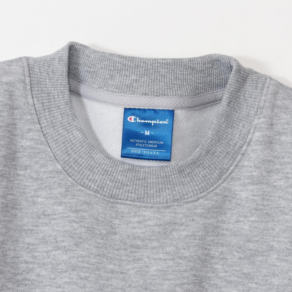 Толстовка с длинным рукавом из хлопкового флиса с надписью и круглым вырезом CWSAS001 Oxford Grey [Champion] 100% женская