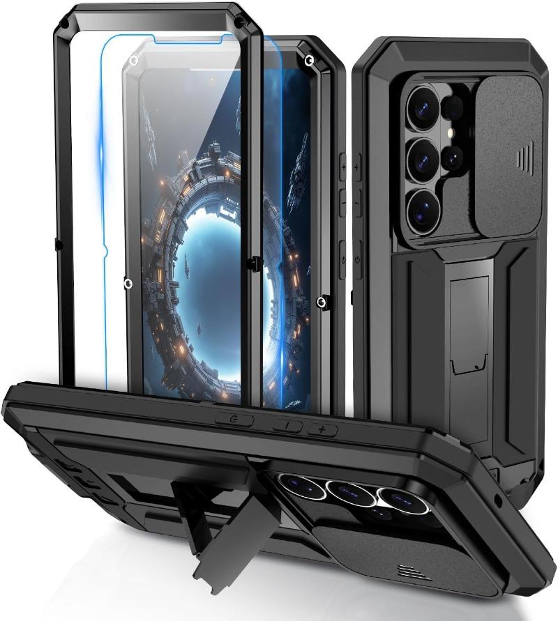 Чехол для Samsung S26 S2 S26 S24 Ultra Plus Металлический Прочный 360 Полная Защита Корпуса Ударопрочный Броня Защитная Крышка Capa Fundas