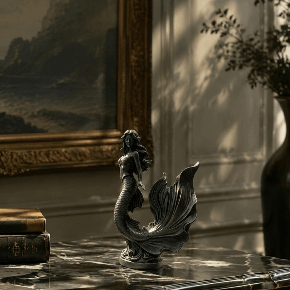 Изысканная 3D-печатная статуэтка русалки, скульптура, морская тематика, украшение для дома, фей, настольные украшения, офис